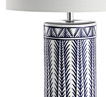Sulka 27" Ceramic/Iron Contemporary USB Charging LED Table Lamp - JONATHAN Y